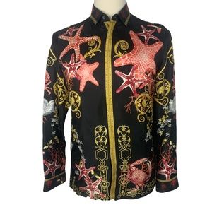 VERSACE  SILK DRESS SHIRT  TRESOR DE MER